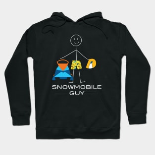 Funny Mens Snowmobile Guy Hoodie